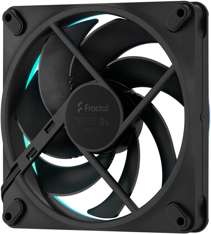 Ventoinha Fractal Design Momentum 14 140mm 1800RPM 8 Pinos RGB Preta image number 5