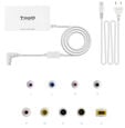 Carregador de Port&aacute;til Slim Tooq 100W 1x USB 9 Conectores Branco image number null
