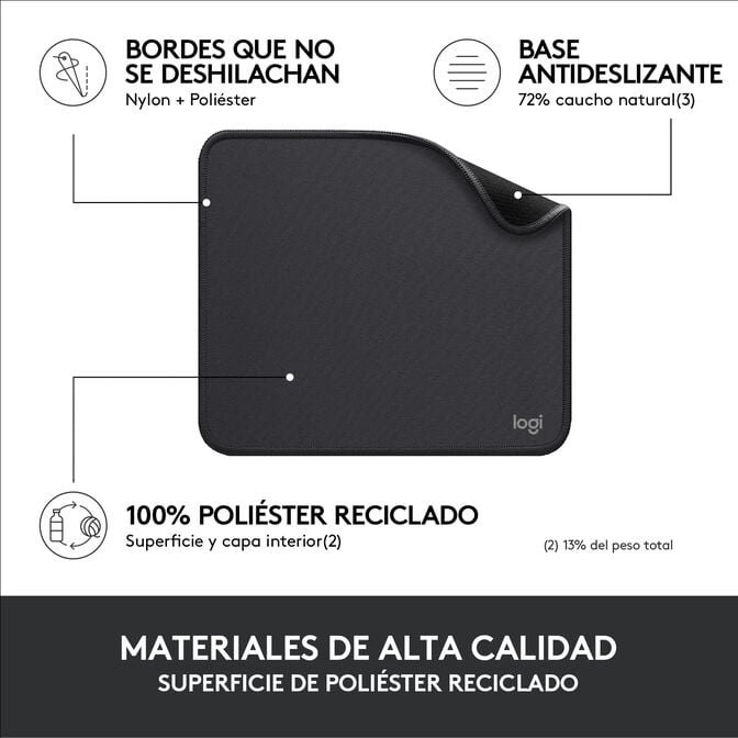 Tapete Logitech Mouse Pad Studio Series Grafite image number 5