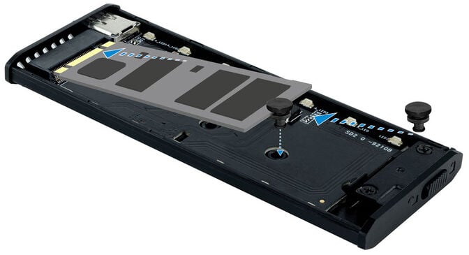 Caixa SSD Tooq M.2 NGFF/NVMe SSD USB 3.1 Gen 2 USB-A RGB image number 4