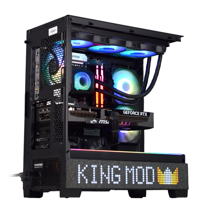 Computador King Mod Gamer-PC Phanteks Ryzen 7 9800X3D 64GB DDR5 2TB RTX 5080 WiFi W11 image number 2