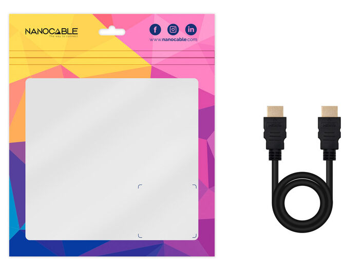 Cabo HDMI V2.0 4K@60Hz 18Gbps Nanocable A M/M 10 M Preto image number 3