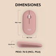 Rato Logitech Pebble 2 M350s Bluetooth Tonal Rose image number null