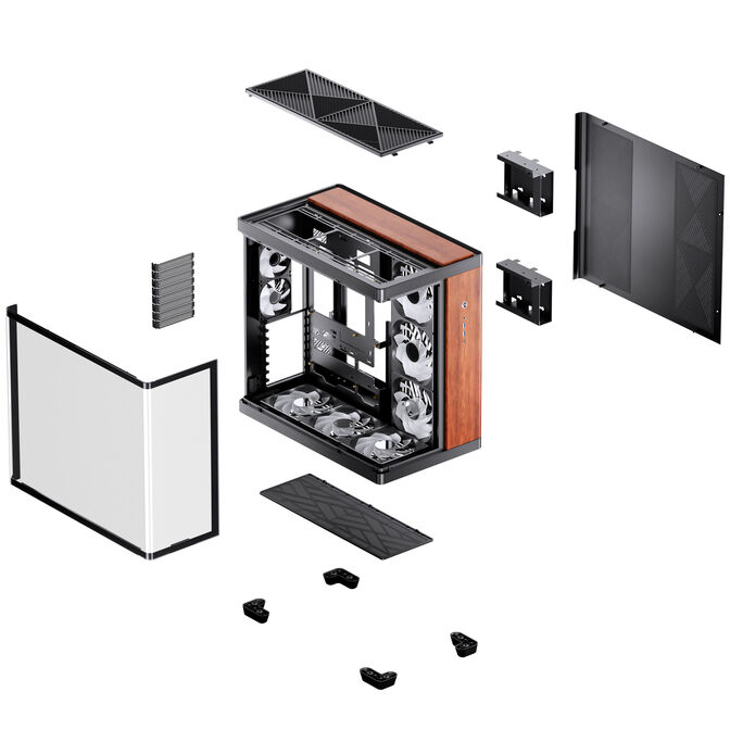 Caixa ATX Jonsbo TK-4 Wood Vidro Temperado Preto image number 17