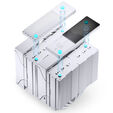 Cooler CPU Jonsbo CC90 Dual Tower com Display Branco - 2x 130mm image number null