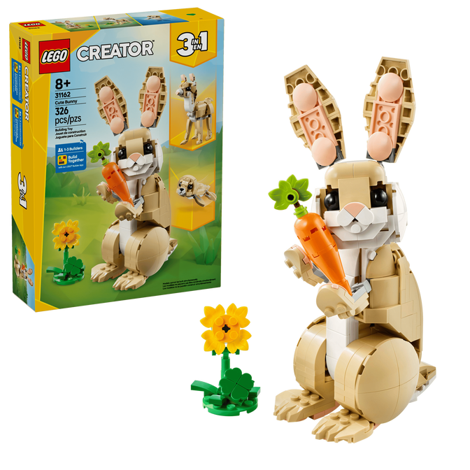 LEGO Creator 3-em-1: Coelhinho Ador&aacute;vel, 326 Pe&ccedil;as (31162) image number 0