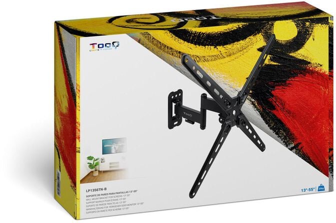 Suporte de Parede Tooq Tilt e Girat&oacute;rio 13" a 55" 67-275 mm Max. 25kg Preto image number 6