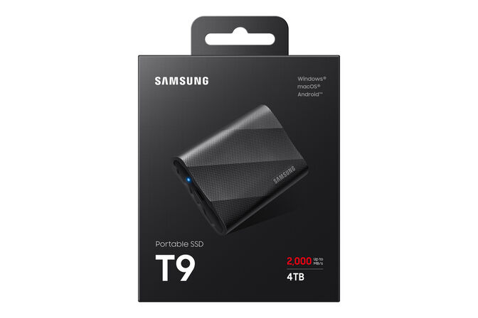 SSD Externo Samsung Portable T9 4TB USB3.2 Gen2 Preto (2000/1950MB/s) image number 7