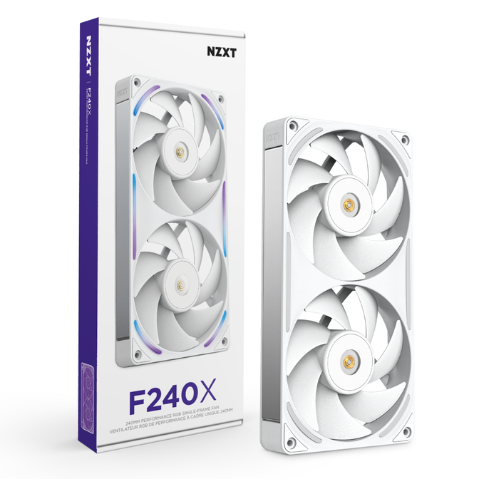 Ventoinha NZXT F240X Perfomance RGB Single-Frame Brancas - Dupla Vento&iacute;nha 120mm (240mm) image number 16