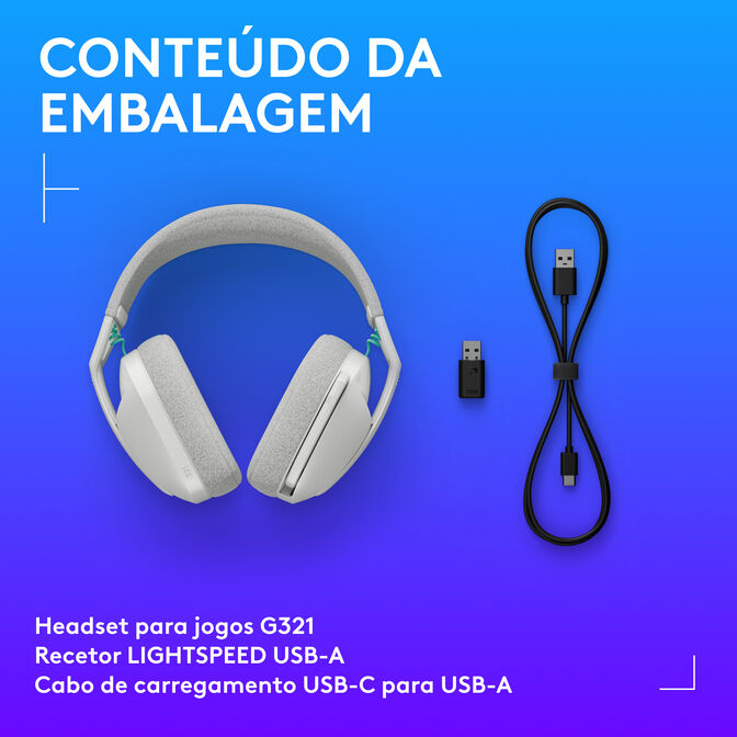 Headset Logitech G321 Lightspeed Wireless Branco image number 16