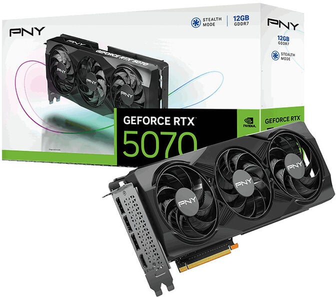 Gr&aacute;fica PNY GeForce&reg; RTX 5070 Gaming Triple Fan OC 12GB GDDR7 DLSS4 image number 0