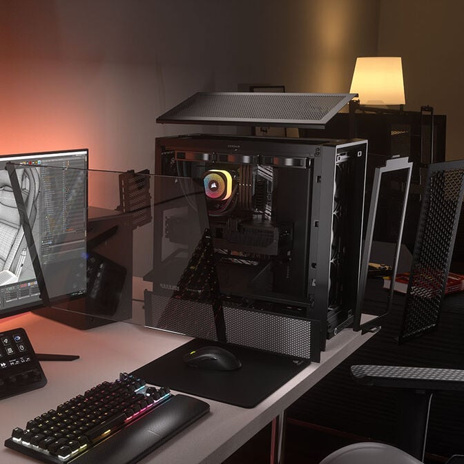 Caixa E-ATX Corsair 4000D RS Airflow Preto Vidro Temperado image number 10