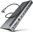 Multiport-Hub AXAGON HMC-4KX3 USB 3.2 Gen 1 hub, DP + 2x HDMI + GLAN, PD, 3x USB-A ports, Memory Card Reader e Audio Output image number null