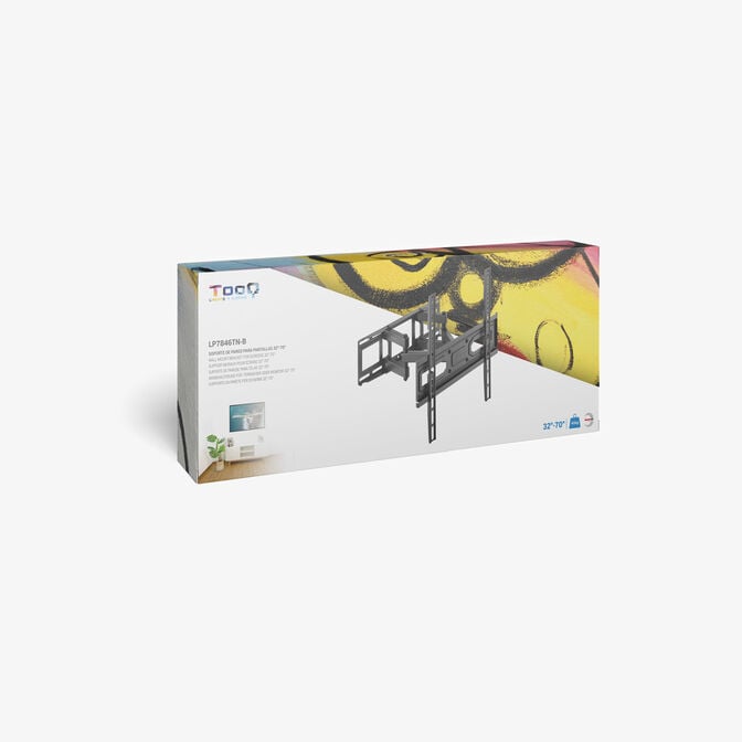 Suporte de Parede Tooq Tilt 6 Pivots 32" a 70" Max. 40kg Preto image number 4