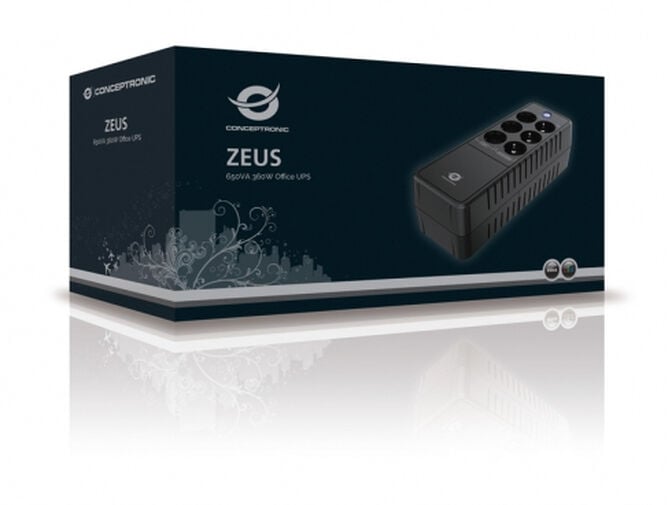 UPS Conceptronic ZEUS 650VA 360W Office c/Schuko image number 2