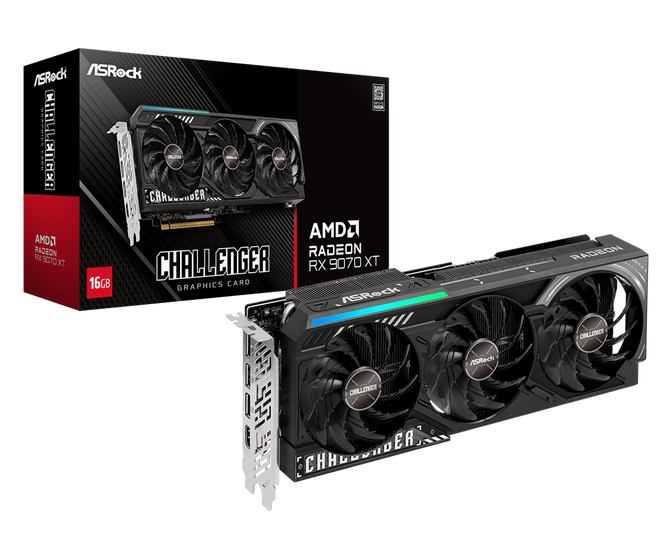 Gr&aacute;fica ASRock Radeon RX 9070 XT Challenger 16GB GDDR6 image number 0