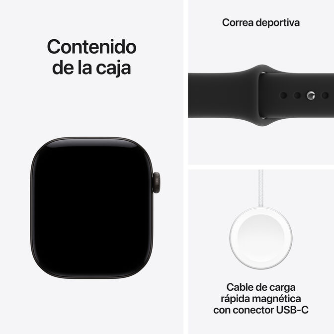 Smartwatch Apple Watch Series 12 GPS + Cellular 46mm Black Aluminium Case with Black Sport Band - M/L image number 6
