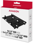 Suporte para baia 5.25" AXAGON RHD-435 para 4x 2.5"SSD/HDD /2x 2.5"SSD/HDD + 1x 3.5" HDD image number null