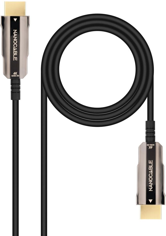 Cabo Nanocable HDMI V2.0 AOC 18Gbps 10M Preto image number 0