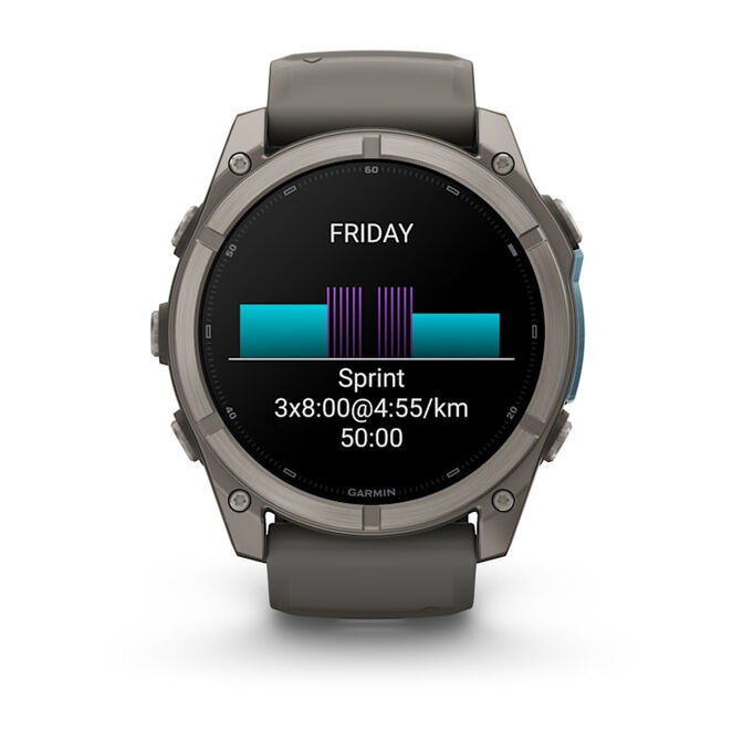 Smartwatch Garmin Fenix 9 Sapphire Titanium 51mm Cinzento image number 8