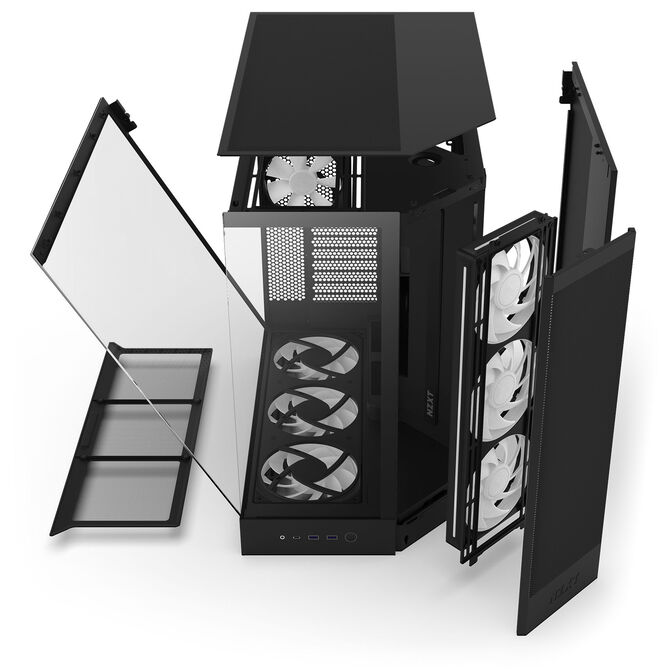 Caixa E-ATX NZXT H9 Flow RGB+ Preta (2025) Vidro Temperado image number 13