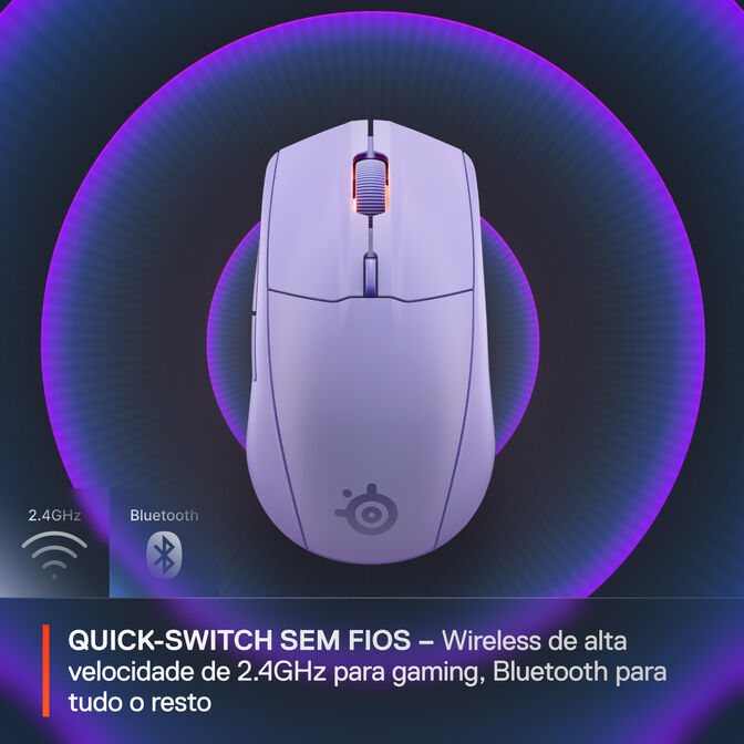 Rato Steelseries Rival 3 Wireless/Bluetooth Gen2 Lavanda image number 2