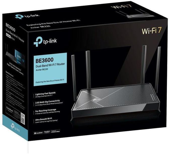 Router TP-Link Archer BE230 BE3600 Dual-Band Wi-Fi 7 image number 3