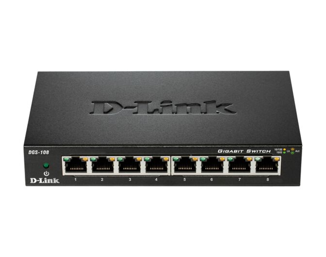 Switch D-Link DGS-108 8 Portas Gigabit Unmanaged image number 0