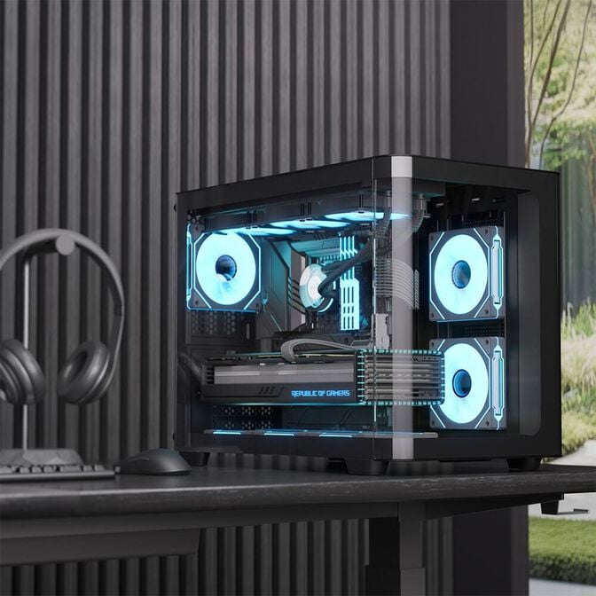 Caixa Micro-ATX Aerocool P300C ARGB Vidro Temperado Preto image number 4