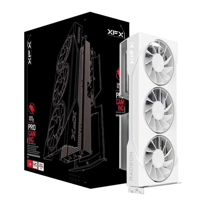 Gr&aacute;fica XFX Radeon RX 9060 XT Swift OC Gaming White Triple Fan 16GB GDDR6 image number 0