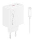 Carregador Lenovo de Parede USB-C 65W Dual GaN Branco + Cabo USB-C 1.5m image number null