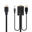 Cabo Conversor Nanocable VGA/M+AUDIO/M+USB-A/M-HDMI/M,1.8M image number null