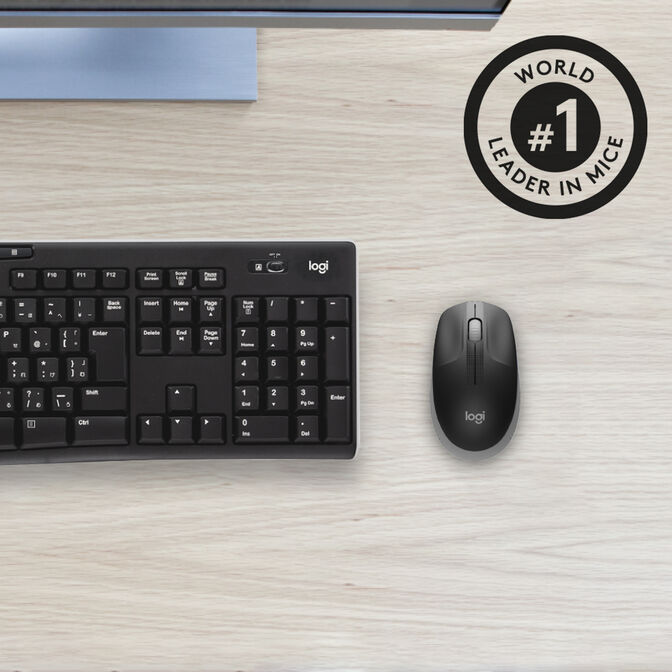 Rato Logitech M190 Full Size Wireless Cinzento image number 4