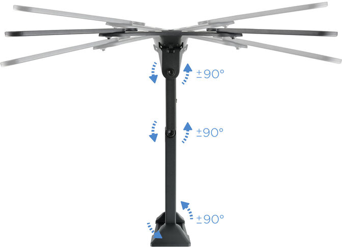 Suporte de Parede Tooq 23" a 55" Max. 30kg Preto image number 3