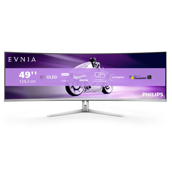 Monitor Curvo Gaming Philips EVNIA 49" 49M2C8900 QD-OLED DQHD 240Hz 0.03ms FreeSync Premium Pro HDR400 image number 9