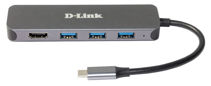 HUB USB D-Link USB-C Macho > 3 x USB 3.0 (SS) + 1 x HDMI (4K Ready) + 1 x USB-C (Thunderbolt 3) image number 1