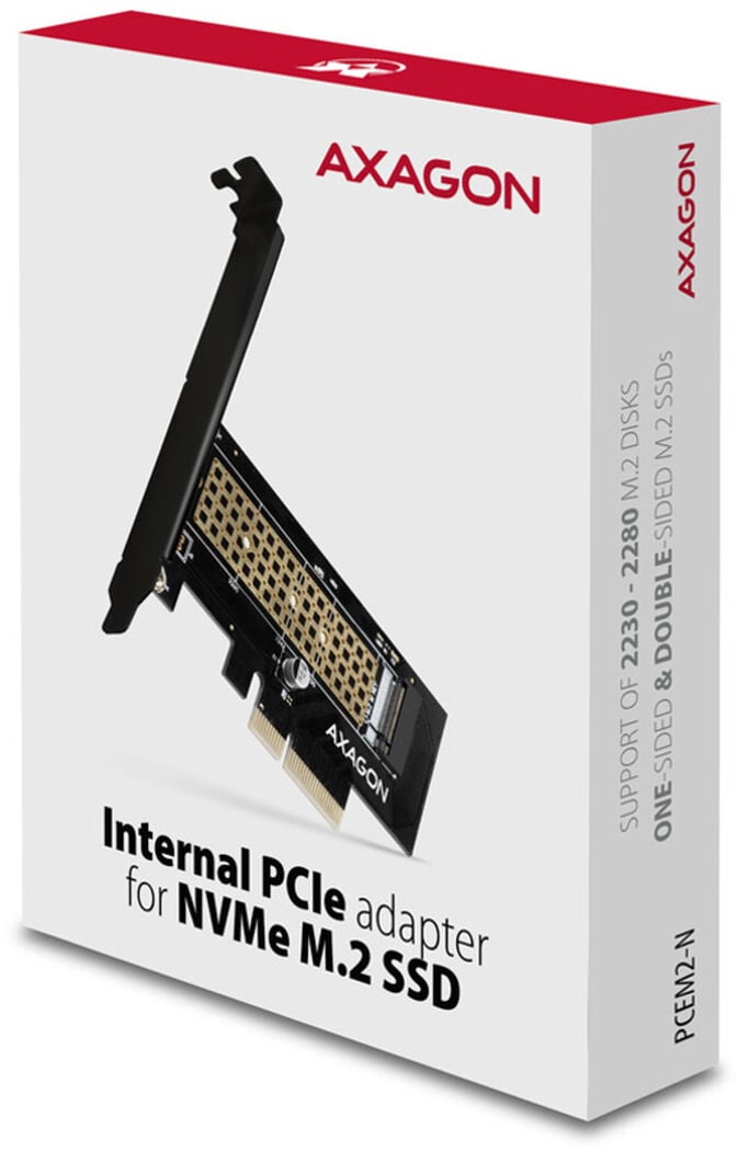 Adaptador PCIe-3.0-x4 AXAGON PCEM2-N, 1x M.2/NVMe/SSD com dissipador passivo image number 6