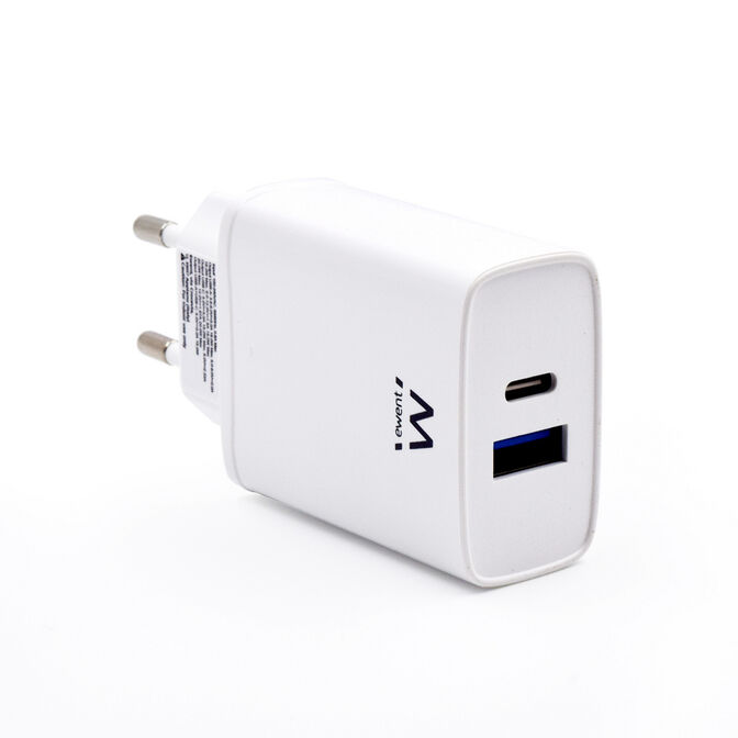 Carregador Ewent USB-C / QC3.0 Fast Charger 20W Branco image number 0