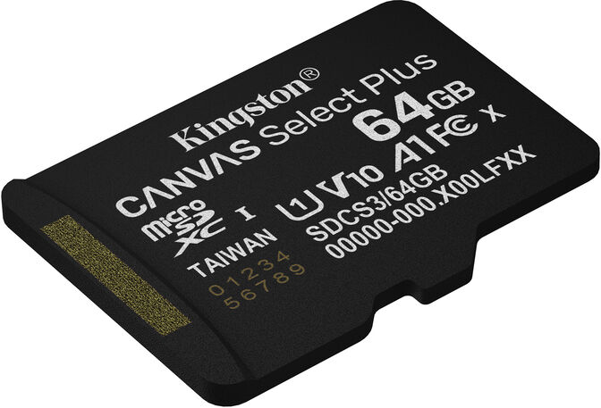 Cart&atilde;o Kingston Canvas Select Plus Gen3 100MB/s MicroSDHC UHS-I A1 64GB image number 3