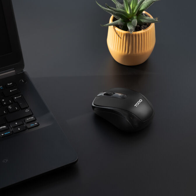 Rato Tooq TQMW-1103-B Bluetooth 1600DPI Preto image number 3