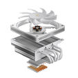 Cooler CPU Jonsbo HX6200D Branco - 120mm (LGA 1700) image number null