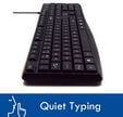 Teclado Ewent Business USB Quiet Typing PT Preto image number null