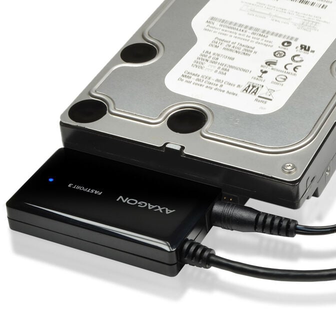 Adaptador AXAGON ADSA-FP3 FASTPort3, USB 3.0, HDD/SSD/ODD, SATA 6G HDD - inclui carregador image number 1