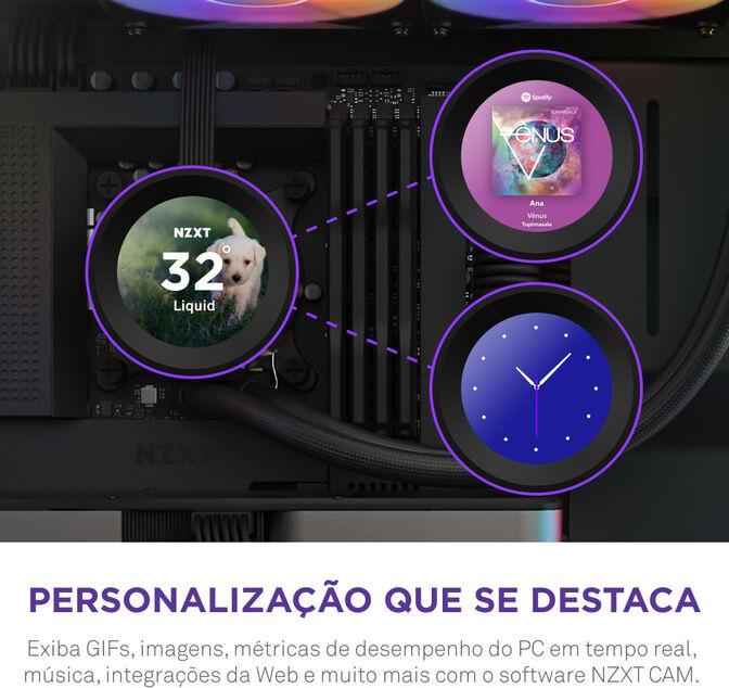 Water Cooler CPU NZXT Kraken Elite 280 RGB Preto image number 4