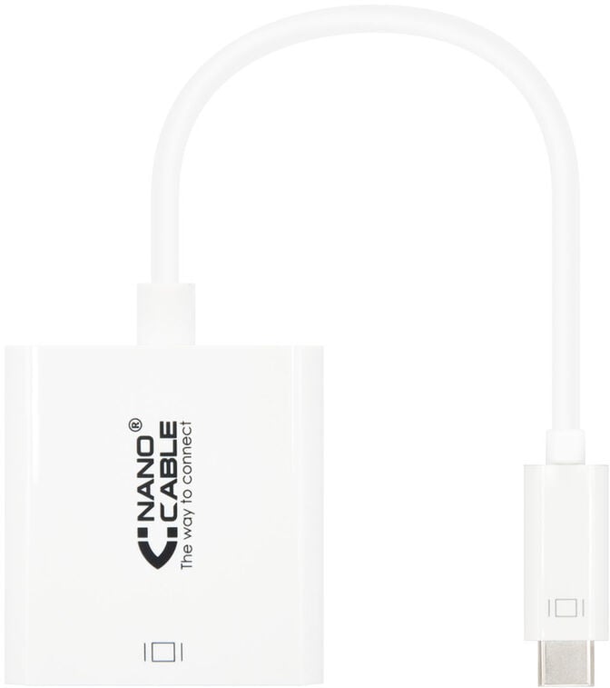 Adaptador Nanocable USB-C M > HDMI F 15 CM Branco image number 0