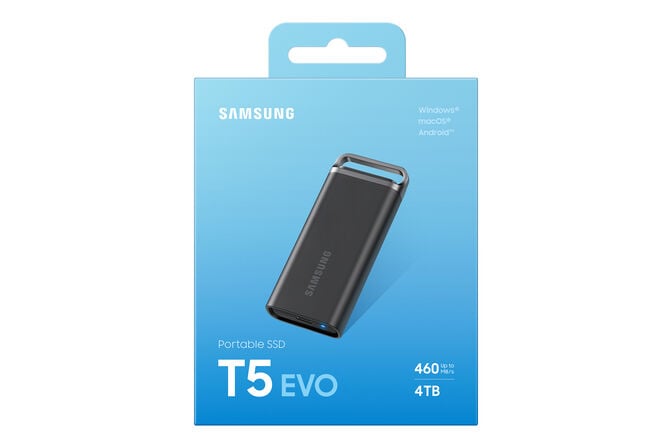 SSD Externo Samsung T5 Evo 4TB USB3.2 Gen2 Preto (460/460MB/s) image number 9