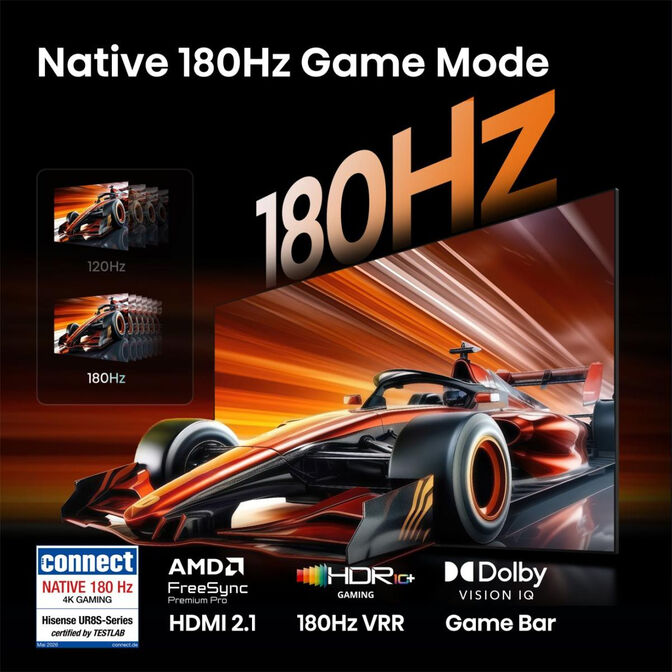 Televis&atilde;o Hisense 85UR8S 85" RGB Mini LED UltraHD 4K VIDAA image number 6