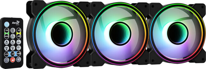 Ventoinha Aerocool Mirage 12 ARGB Pro Preto 120mm (Pack 3) image number 2