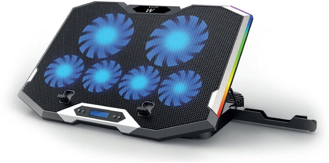 Cooler de Port&aacute;til Ewent com 6 Ventoinhas at&eacute; 15.6" 6 Vel. RGB image number 0