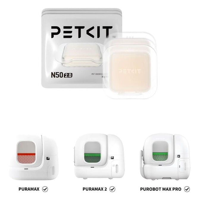 Eliminador de Odores PETKIT N50 2.0 para Pura Max / Pura Max 2 / Purobot Max Pro (Pack 3) image number 1